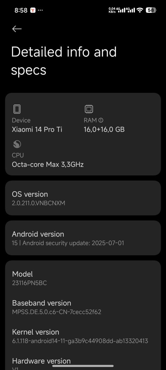 Xiaomi 14 pro titanium edition 1 TB / 16 + 16gb ram full obmen bor
