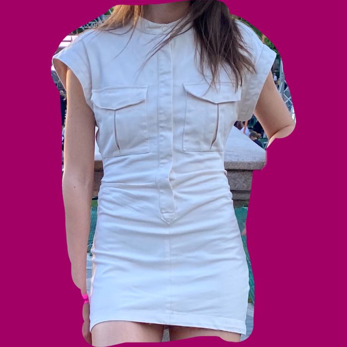 Rochie scurta crem Zara XS