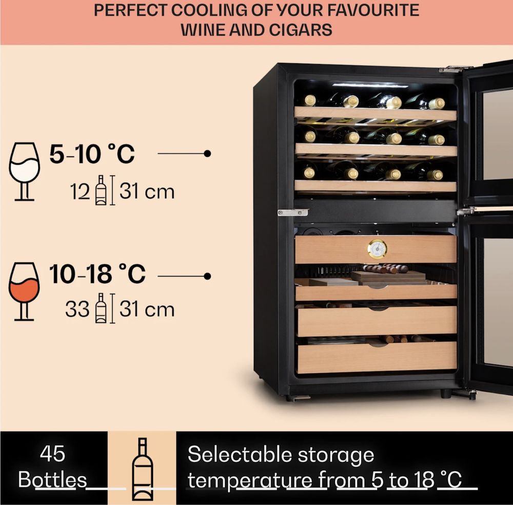 El Dorado 108, umidor și frigider pentru vin