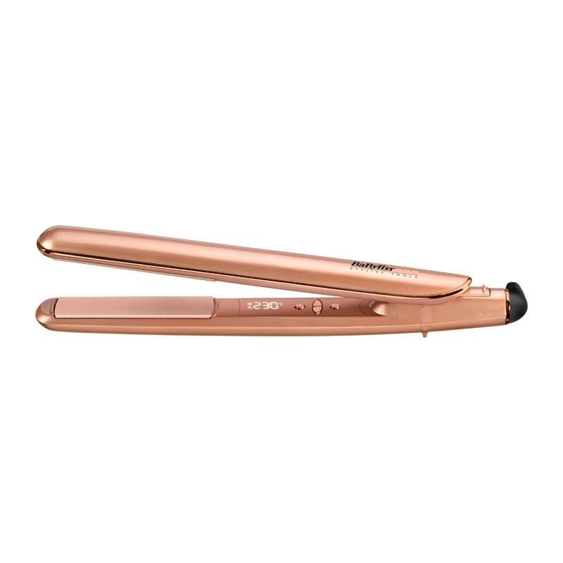 Keratin Lustre Hair Straightener Digital Ceramic Styler - Rose Gold