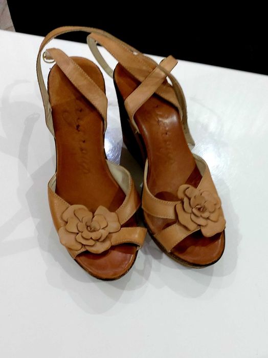 Sandale piele toc ortopedic.