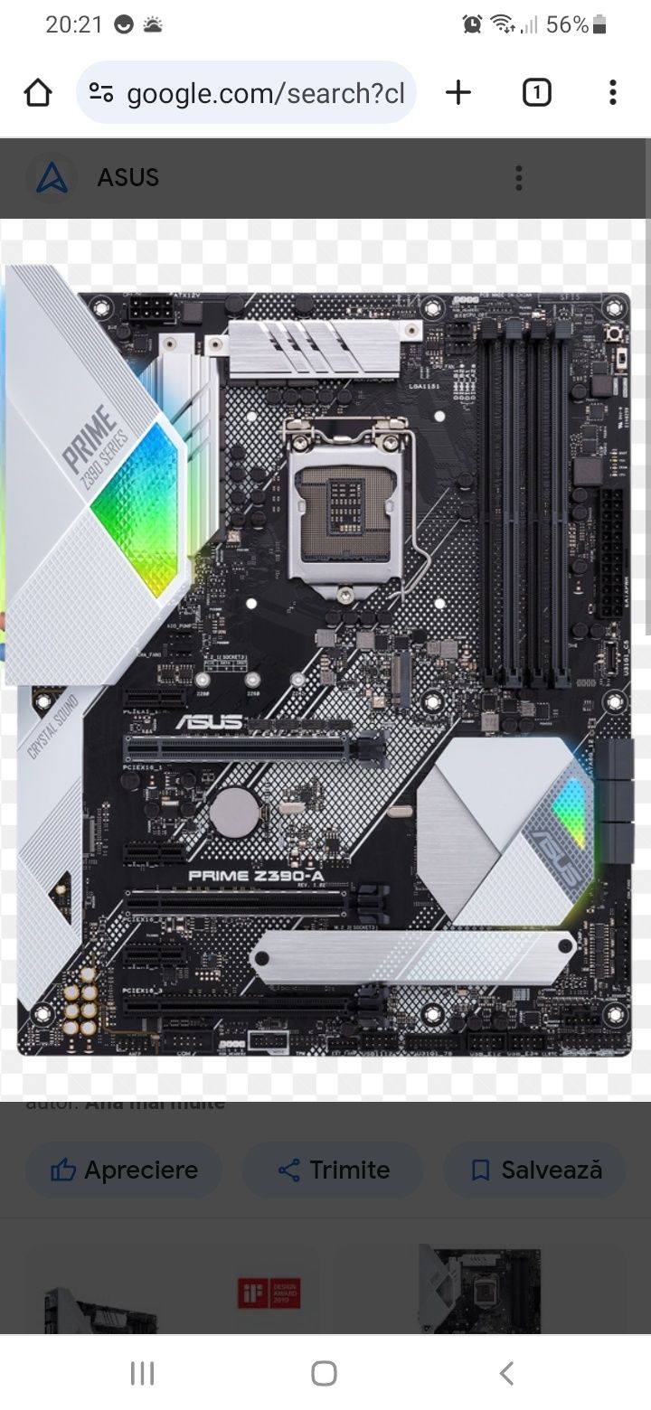 Procesor i7 9700+placa de baza asus prime z 390 a + 48 gb ram ddr4