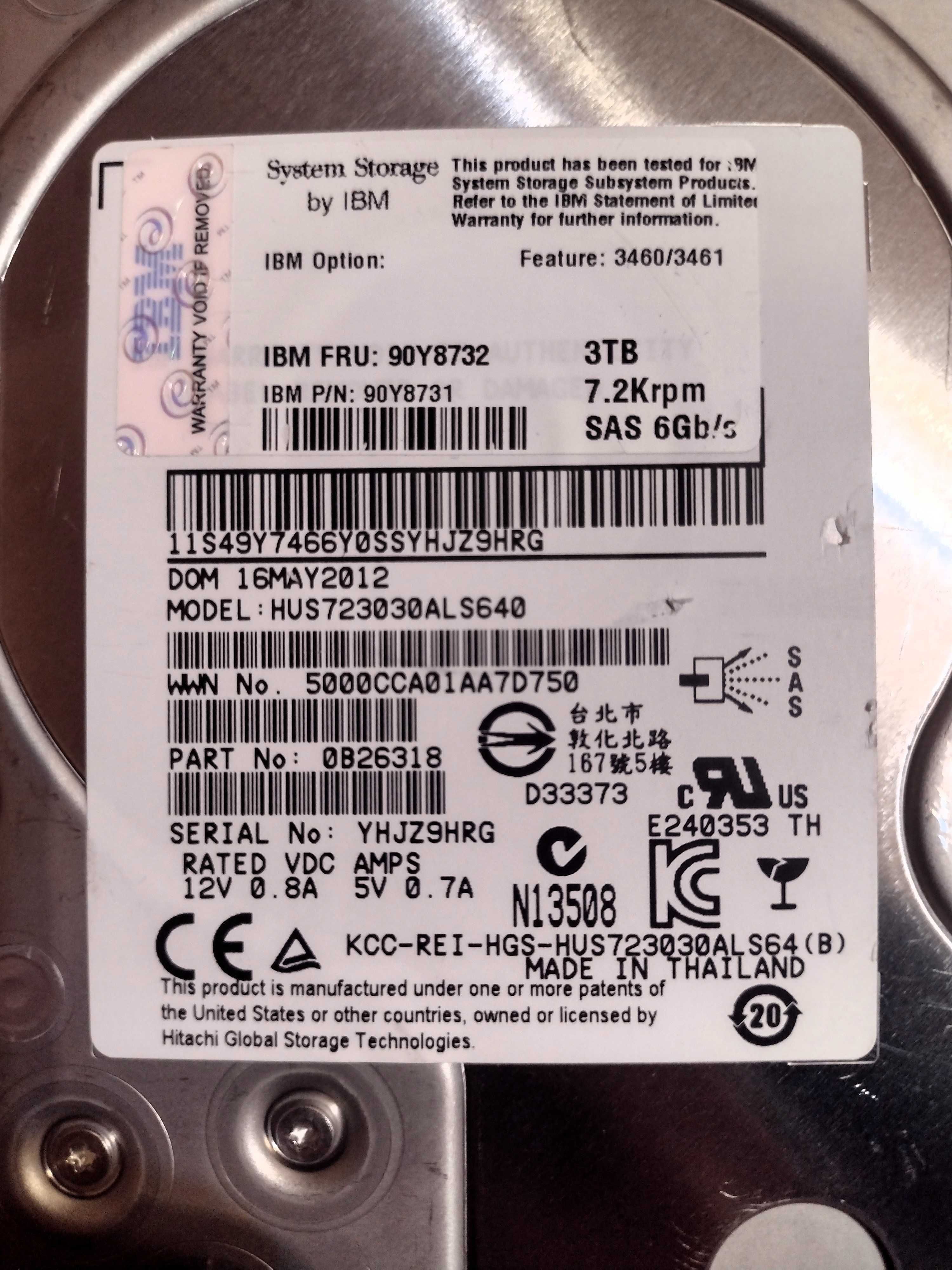70 TB SAS дискове  10 x 3TB и 10 x 4TB 6Gb/s