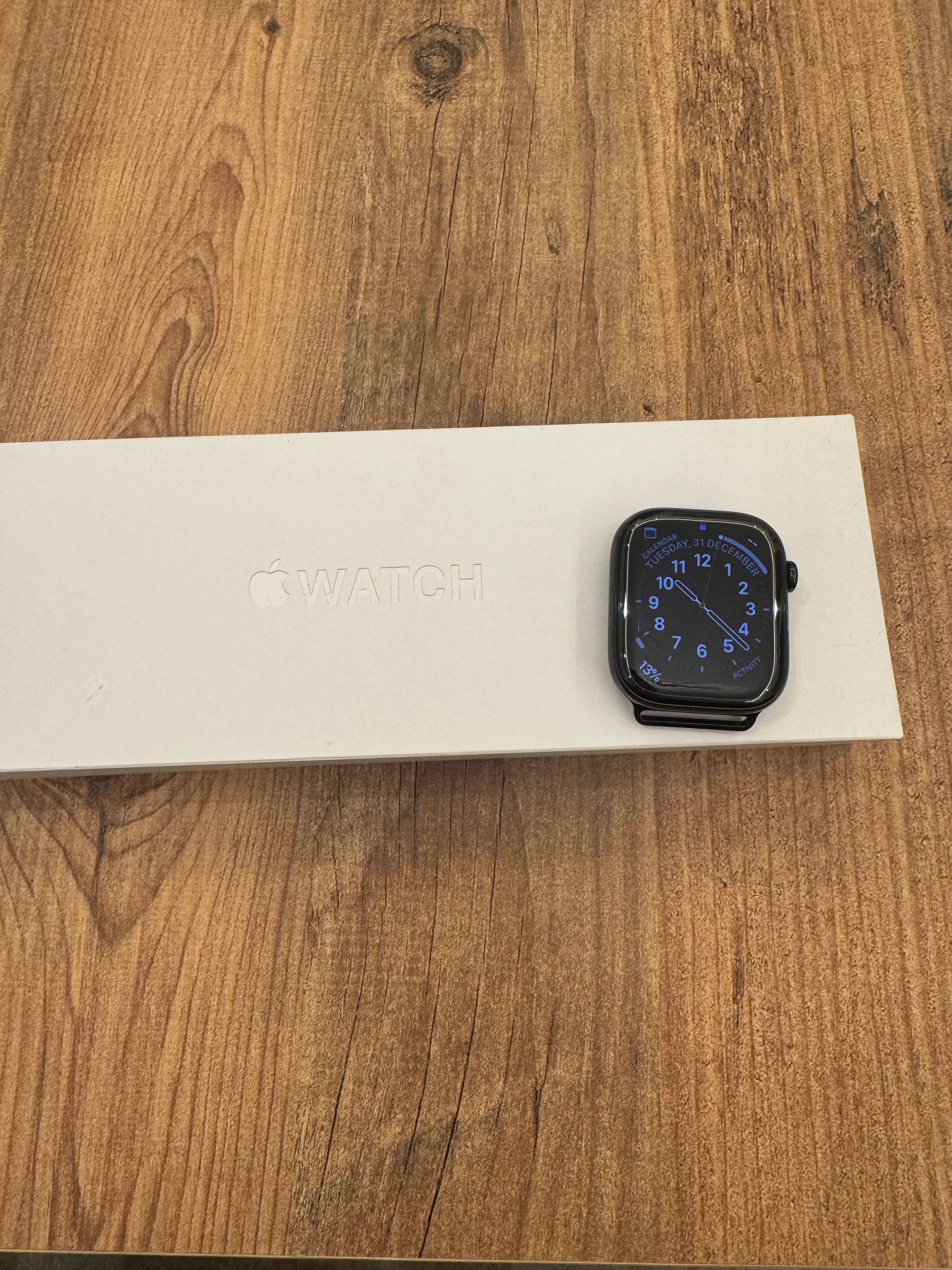 Apple Watch 10, 46 mm, S/M, Slate Titanium Case/ Slate Milanese Loop