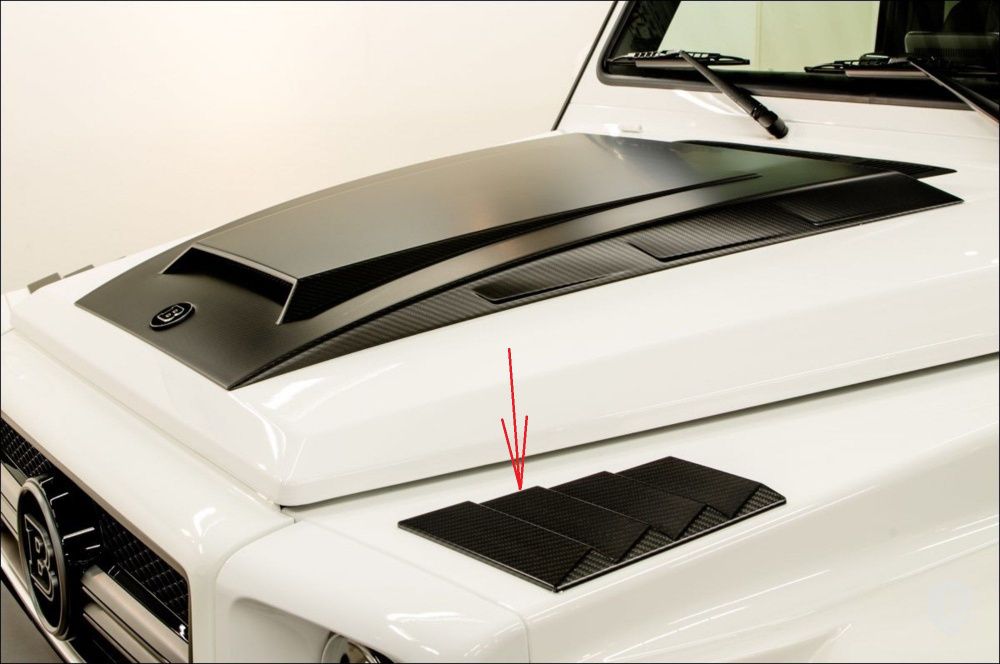 Карбон добавки за предни калници  G500 G350 G63 AMG W463