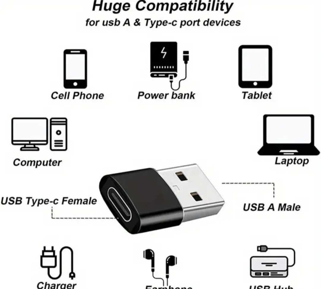 Преходник от type c към usb