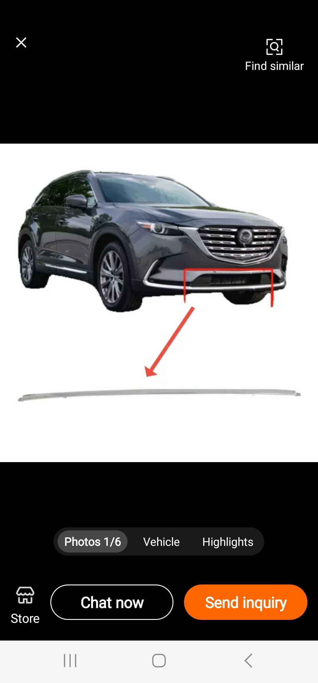 Mazda cx 9 задни вежди/rear fender. Хром елементи за предна броня