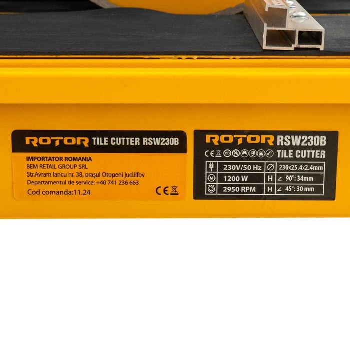 Masina de taiat gresie ROTOR  1200 W, cu pompa de apa ..