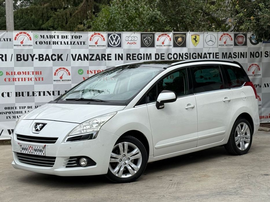 Peugeot 5008 2.0 HDI 150cp 7 Locuri Navi Pano alb perla RATE•GARANTIE•LIVRARE