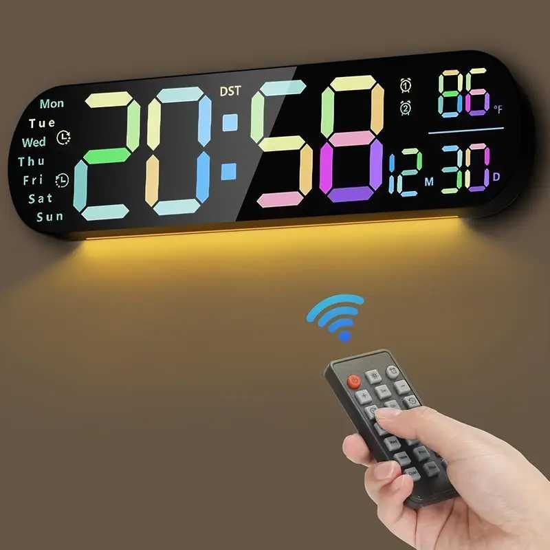 RGB LED Электронные настенные ЧАСЫ оригинал. Электрон ДЕВОР СОАТ. Soat
