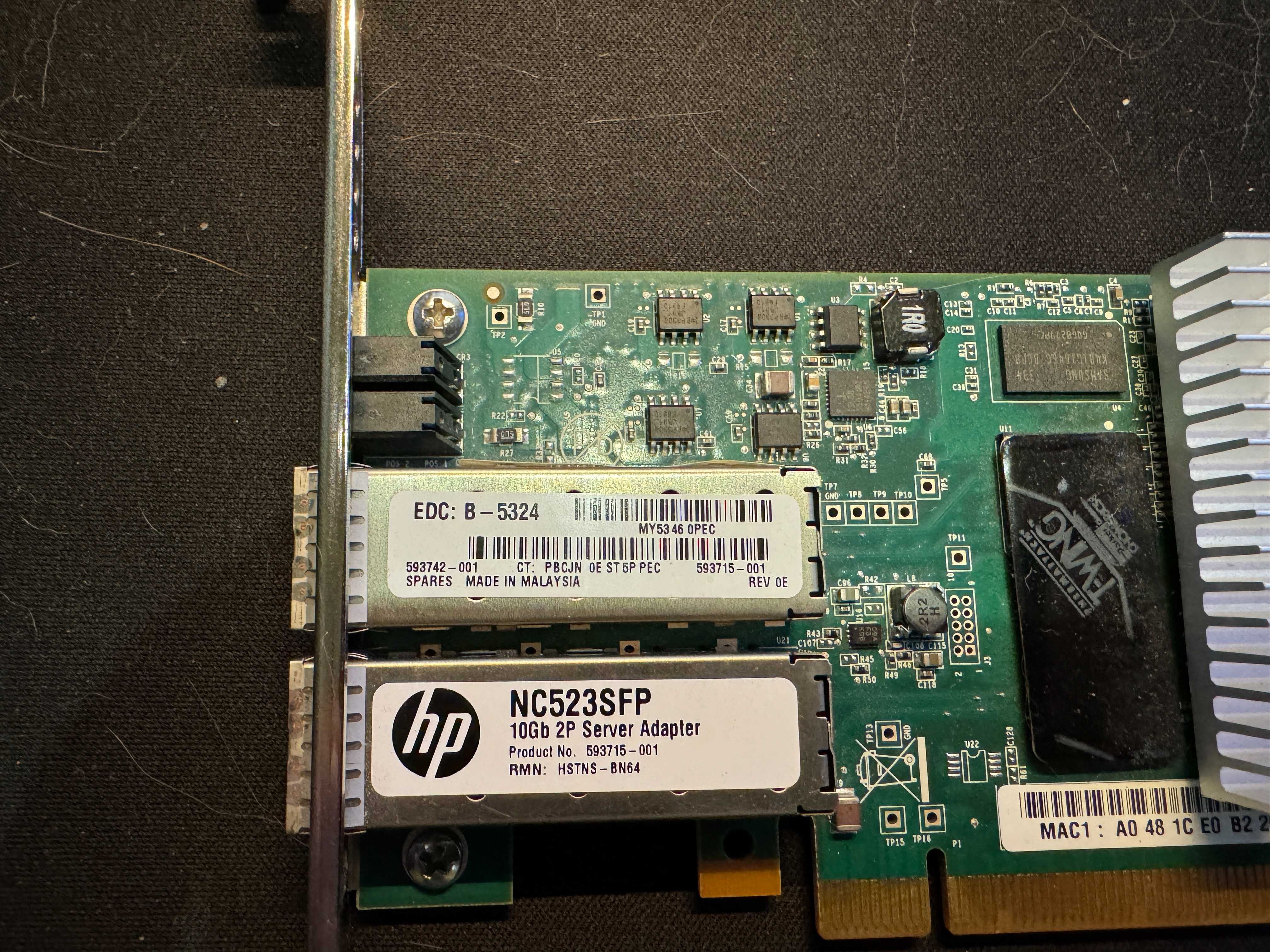 2x10GbE SFP+ Карта