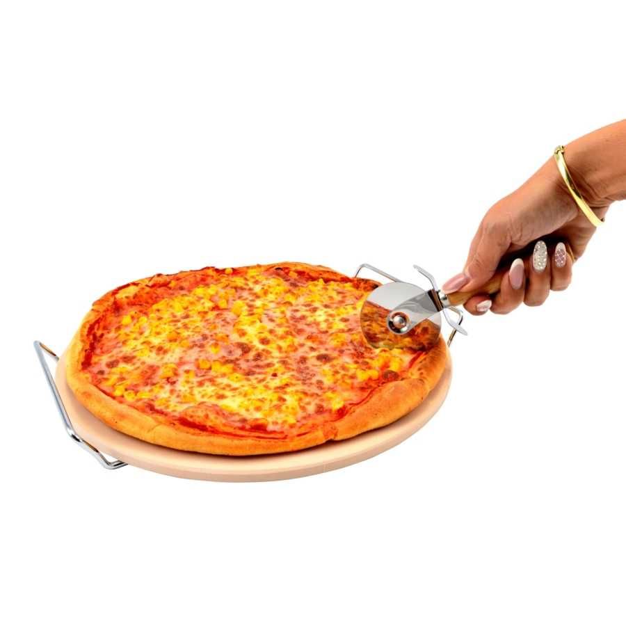 Tava acoperita cu piatra pt.pizza 33cm