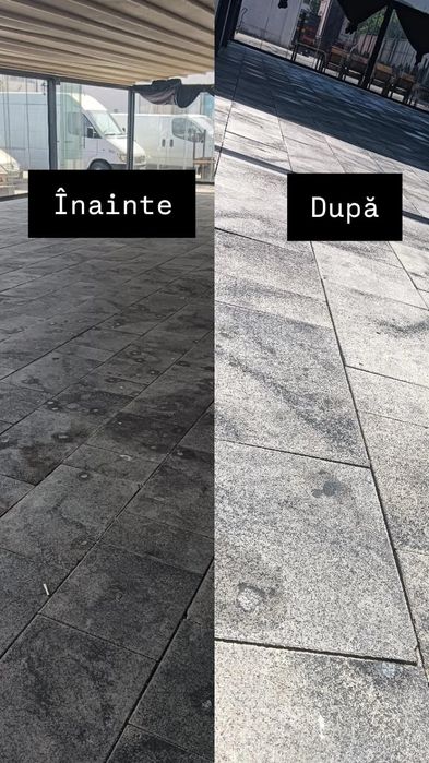 Spălare suprafețe cu pavaj, beton, fațade de casă