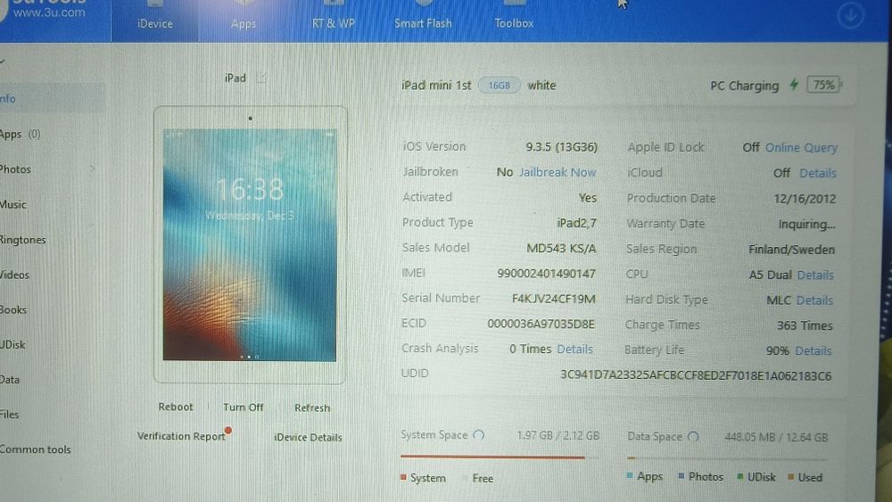 iPad mini 1 16 Gb Alb