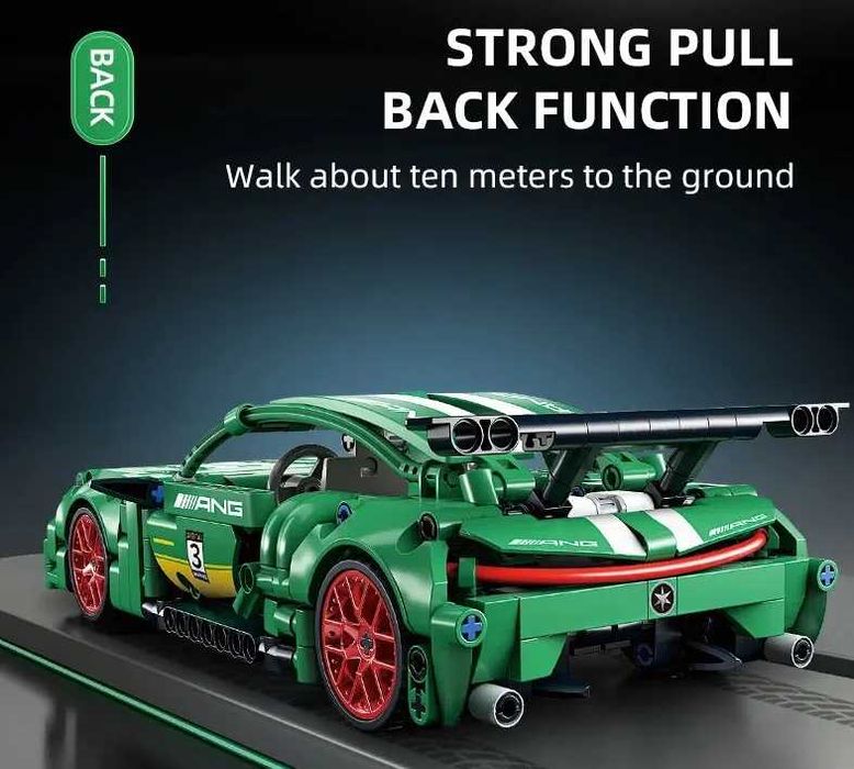 Joc construit SuperCar Pull Back cu 456 piese ToylinX compatibil lego