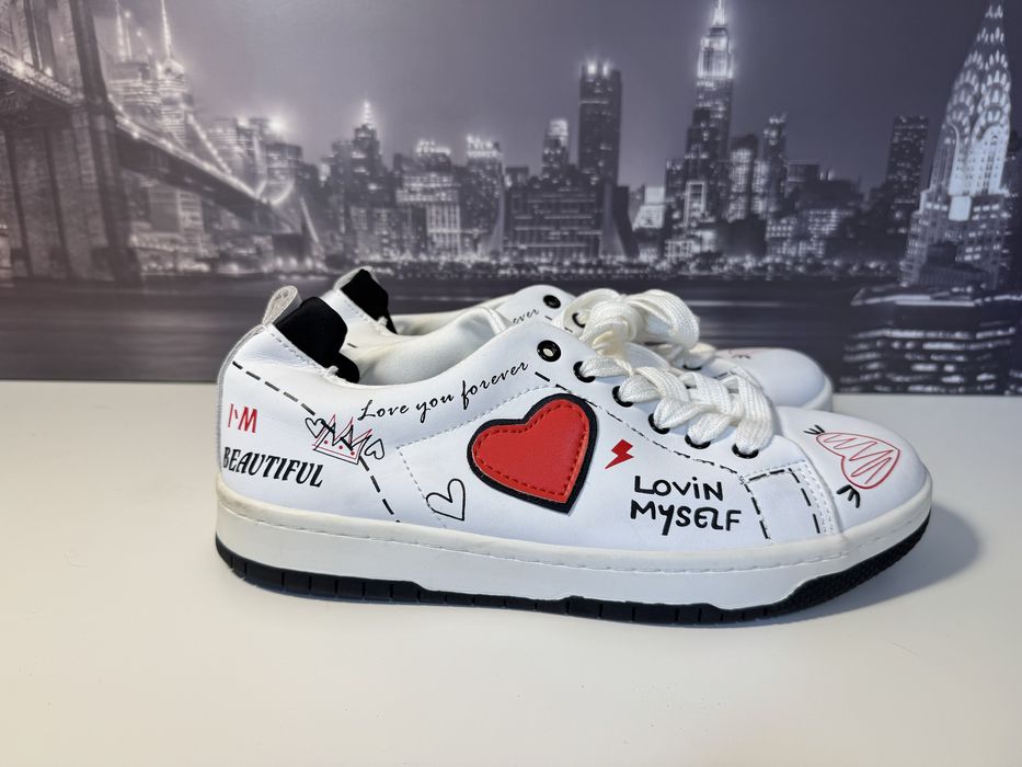 Дамски кецове с принт – сърца и надписи 41 номер