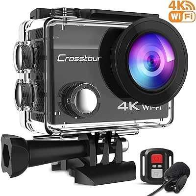 Екшън камера Crosstour CT8500 4K 20MP с аксесоари
