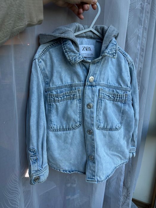 Детско дънково яке Zara с качулка, размер 104 (3-4 г.)