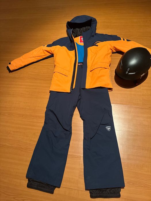 Costum schi Rossignol baieti marimea 12 + casca schi Uvex