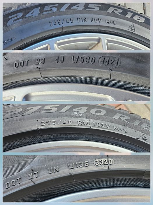 Jante BMW seria 5 G30 G31 M echip iarna 275 40 18 / 245 45 18 Pirelli