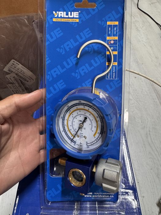 Baterie manometru 1 ceas value cu vizor low joasa presiune nou ac