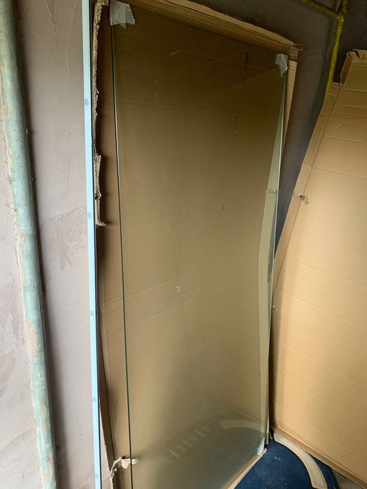 Perete fix pentru cabină de duș, sticla transparentă