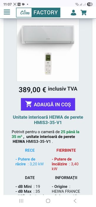 Aer Condiționat,  Caldură iarna /vara rece Pompă Caldură Iarnă Heiwa H