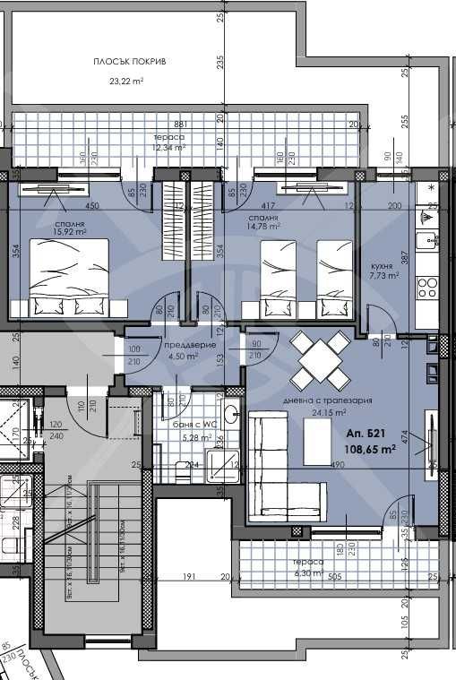 Продава се Тристаен апартамент в Асеновград - 108 кв.м за 1107 €/кв.м - Снимка #1