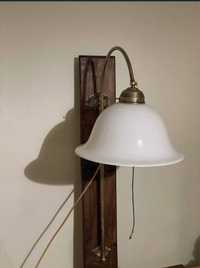 Amplica lampa perete hand made lemn bronz vintage