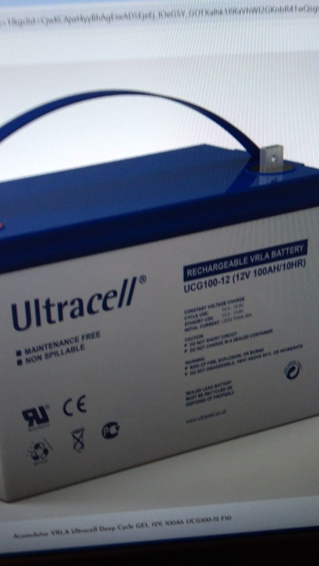 Baterie gel 100A Ultracell