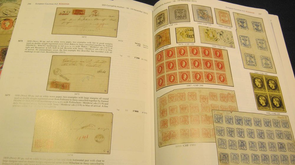 Filatelie/lot 2 cataloguri licitatii timbre CORINPHILA/Europe&Overseas