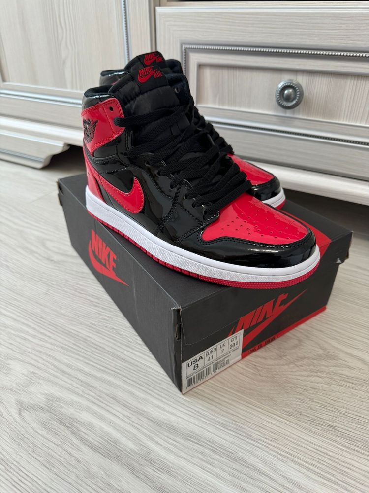 Adidasi AIR JORDAN 1 Retro High OG - PATENT BRED | Calitate Full Box
