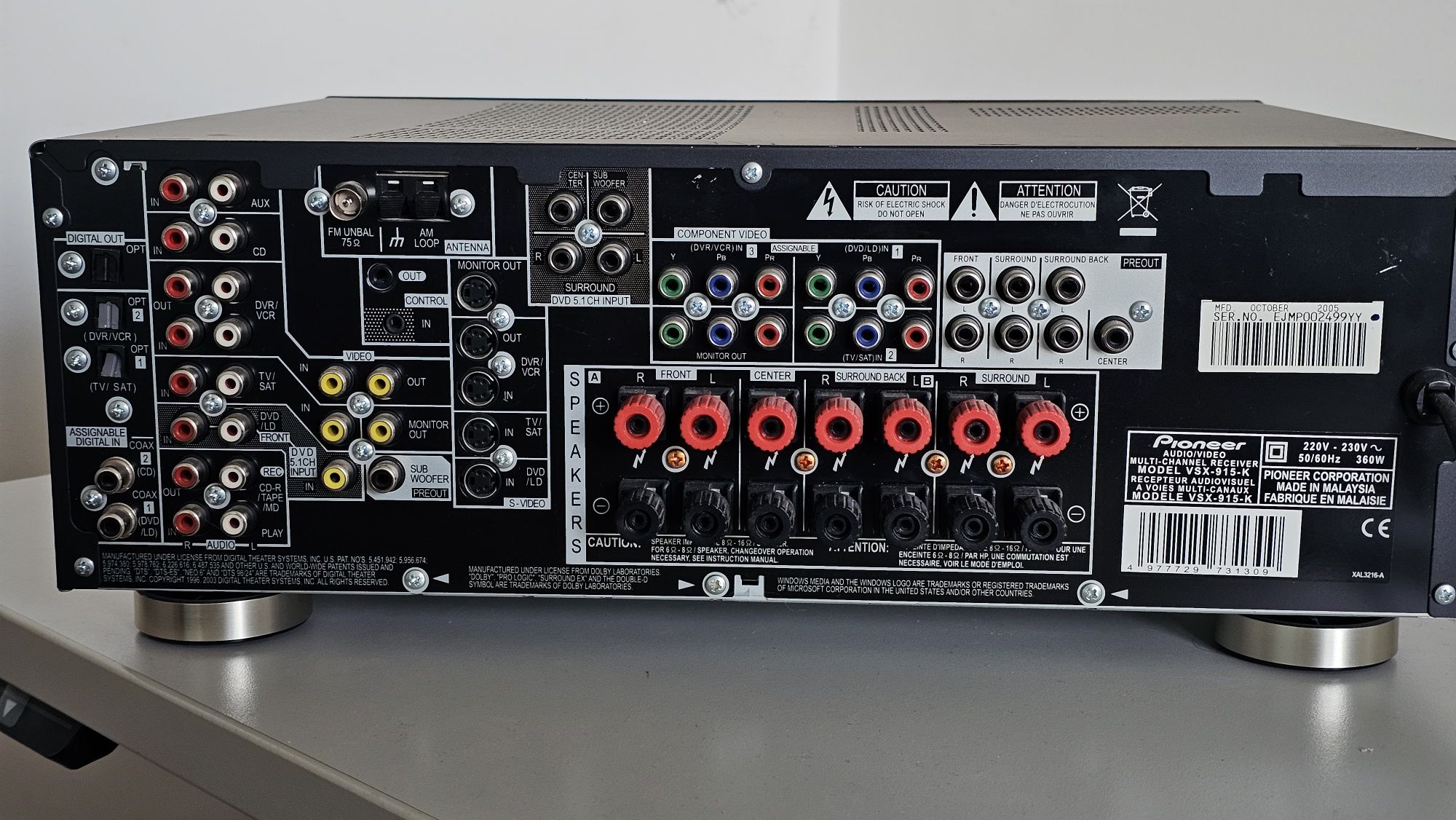 Receiver AV Pioneer VSX-915-K – 7.1 canale