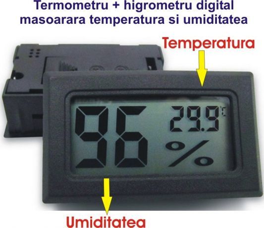 Senzor temperature si umiditate! Termometru + Higrometru!! Acvariu!