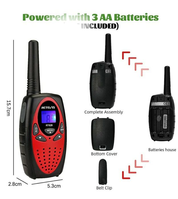 Walkie talkie pentru copii Retevis RT628