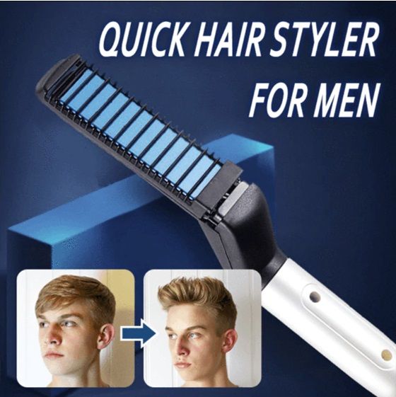 Електрическа четка за изправяне на брада коса преса маша за мъже