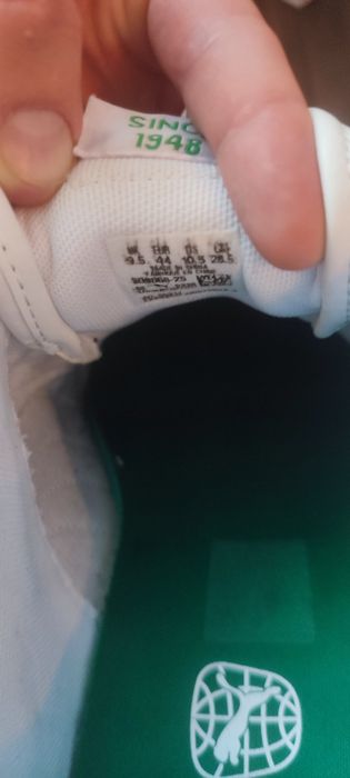 Pantofi Puma shuffle alb cu verde mărimea 44