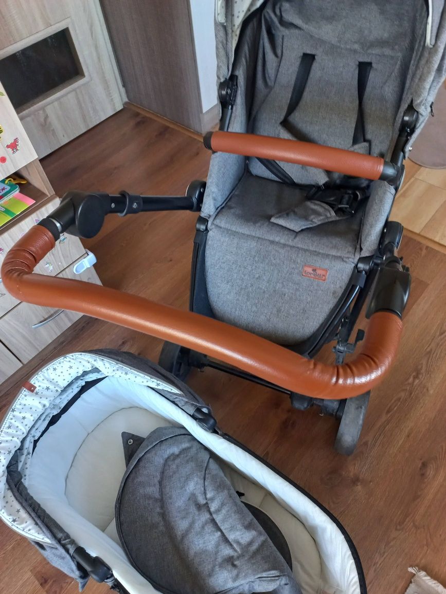 Бебешка количка 2 в 1 , Lorelli Crysta grey