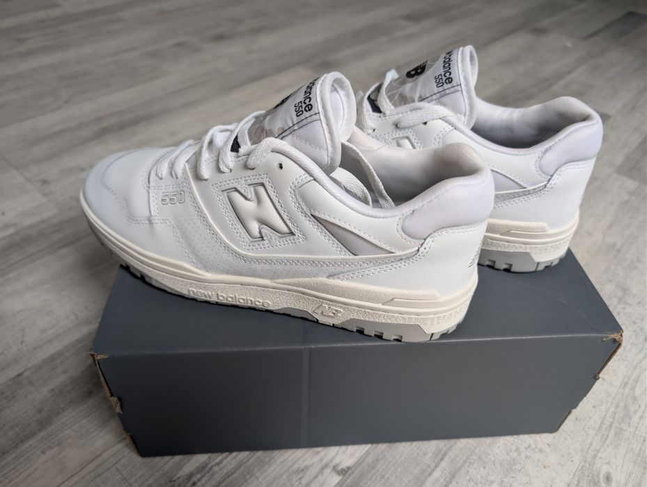 New Balance 550 White & Grey 42.5 Unisex