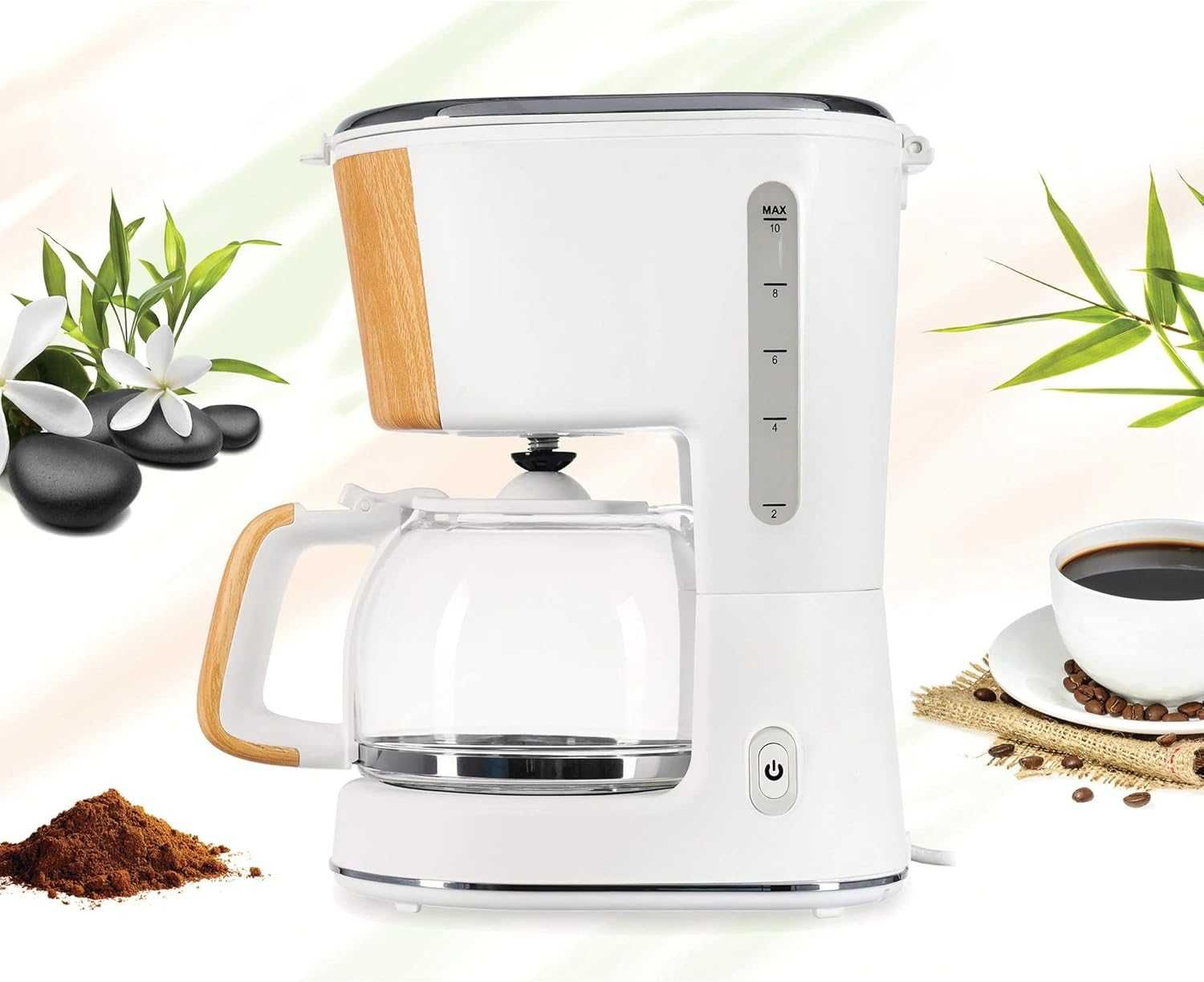 Кафемашина Heinner HCM-WH900BB, 900 W, 1.25 л, Стъклена кана,