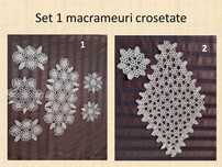 Set 1 macrameuri crosetate