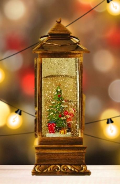 Златист коледен фенер