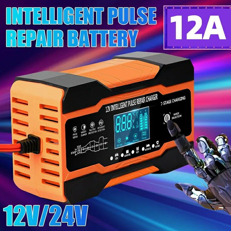 Încărcător/Redresor Baterie Auto-Moto 12V-24V – 12ah Cu Încărcare Rapi