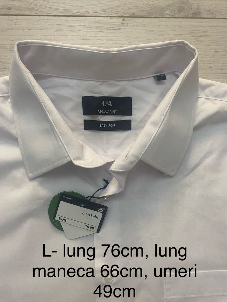 Camasa alba barbati Regular Fit, marimea L, noua