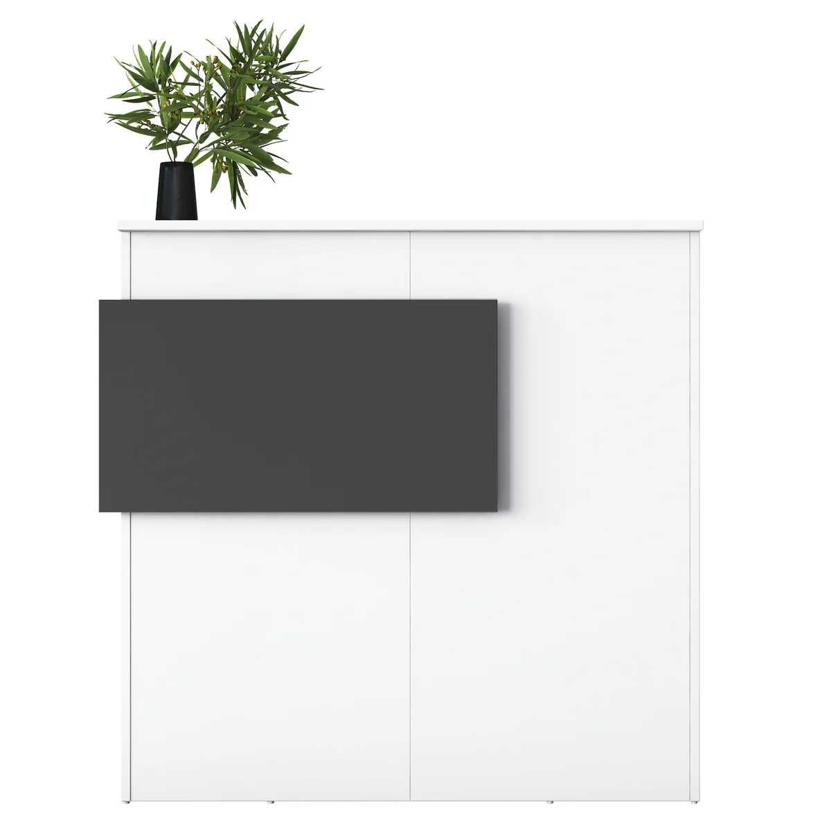 Малка рецепция Triana, Бял + антрацит, 110x40x110cm, ПРОМО цена!