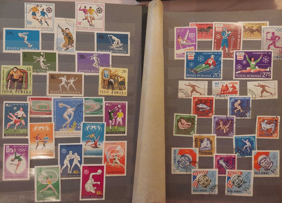 Clasor format A4 cu timbre romanesti, bonus 50 timbre.