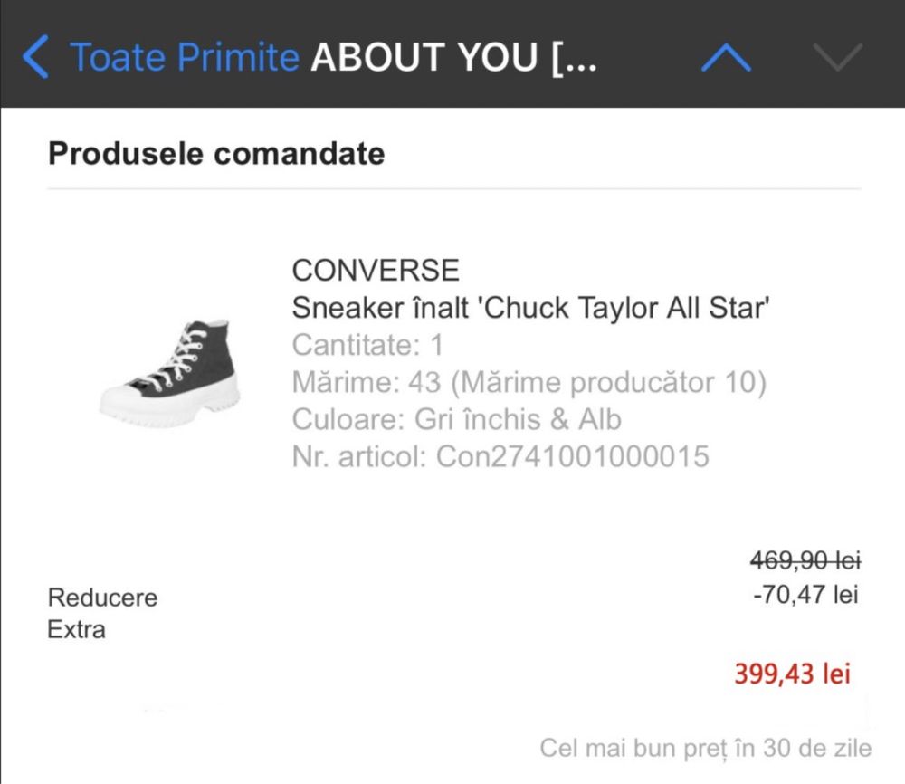 Tenisi Converse High Platform Chuck Taylor All Star