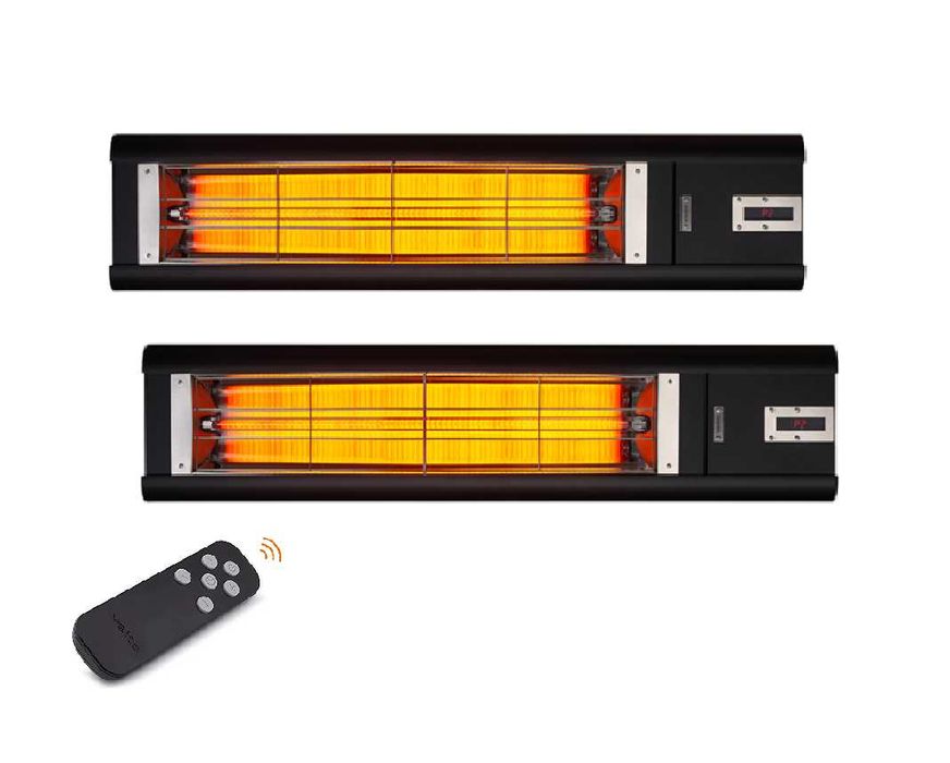 Incalzitor Veito Aeor S 2,5kW, fibra Carbon, Aluminiu, 2 trepte, IP55