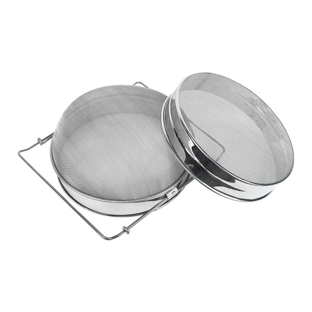 Sita dubla din inox pentru filtrarea mierii