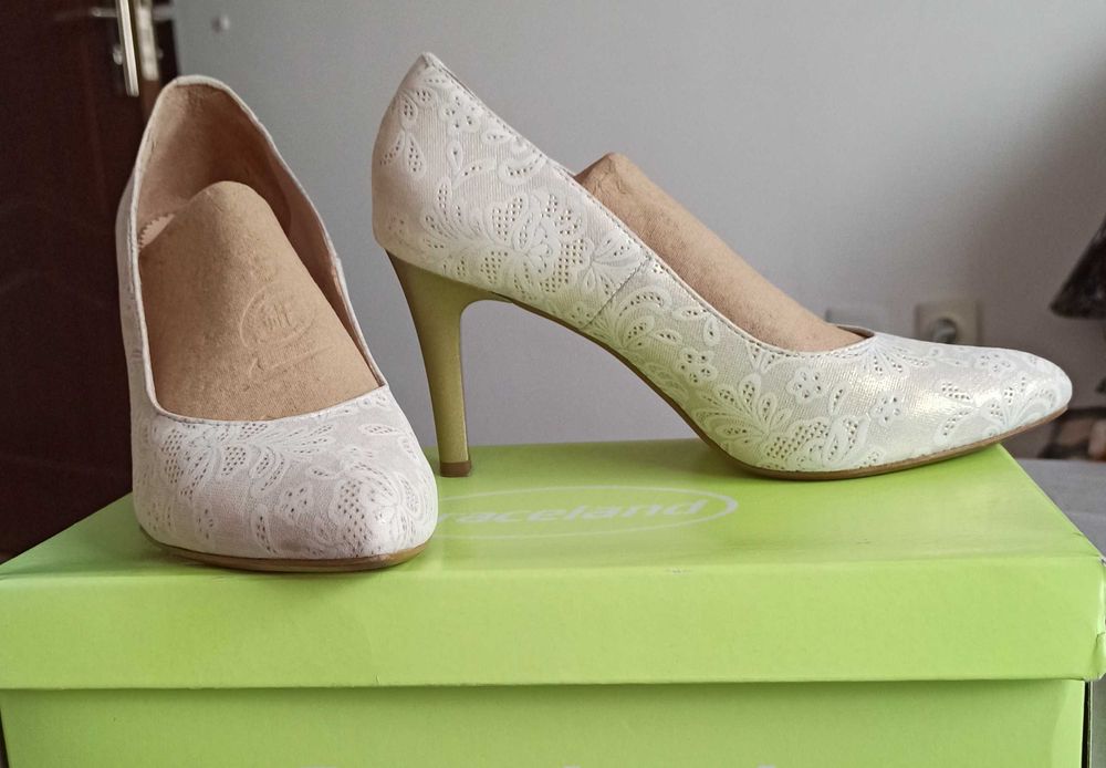 Pantofi mireasa Benvenuti marime 38, piele naturala interior-exterior